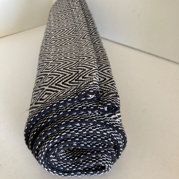 IKEA Goddag Table Runner 100% Cotton Black White Geometric 14x51 MCM Style - Picture 7 of 11